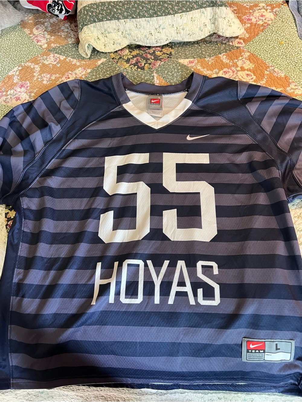 Nike Team Short-Sleeve Jersey in Navy and Red